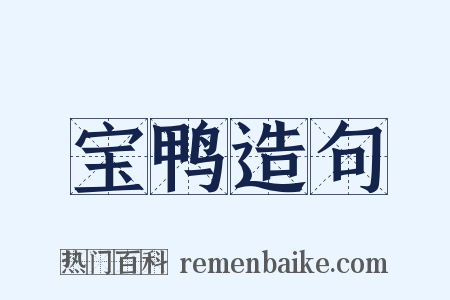 宝鸭造句是什么意思的图片